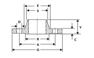 Welding neck flanges